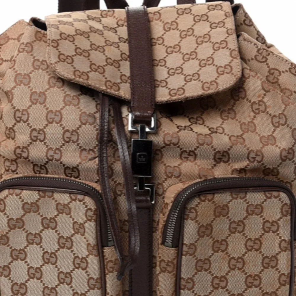 Authentic Gucci GG Backpack Brown - Picture 1 of 8